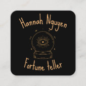 Kristal zwart en psychisch vierkante visitekaartje (Voorkant)