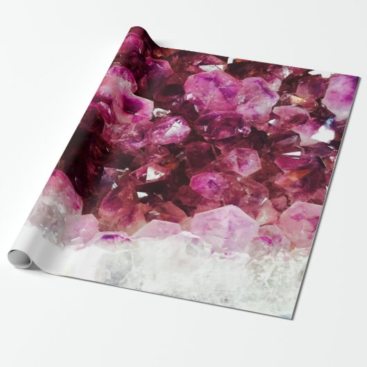 Kristalamethyst paars mineraal cadeaupapier (Uitgerold)