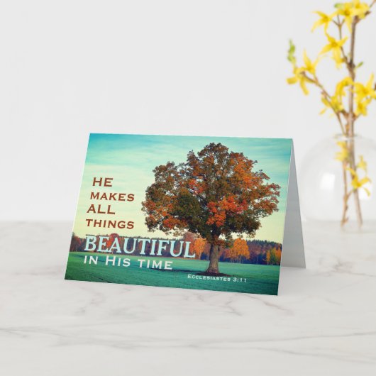Kristalastes 3:11 Alle mooie dingen in zijn tijd Kaart (Gele Bloem)