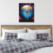 Kristalbal met oog canvas afdruk (Insitu (Slaapkamer))