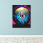 Kristalbal met oog canvas afdruk (Insitu (Houten vloer))