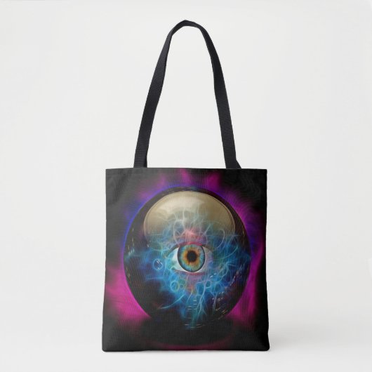 Kristalbal met oog tote bag (Voorkant)