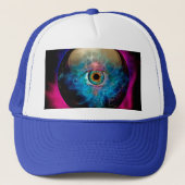 Kristalbal met oog trucker pet (Voorkant)