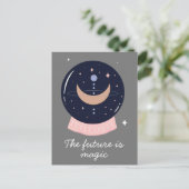 Kristalbal psychisch briefkaart (Staand voorkant)