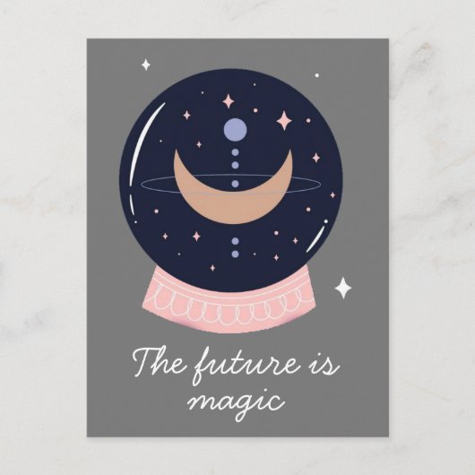 Kristalbal psychisch briefkaart (Voorkant)