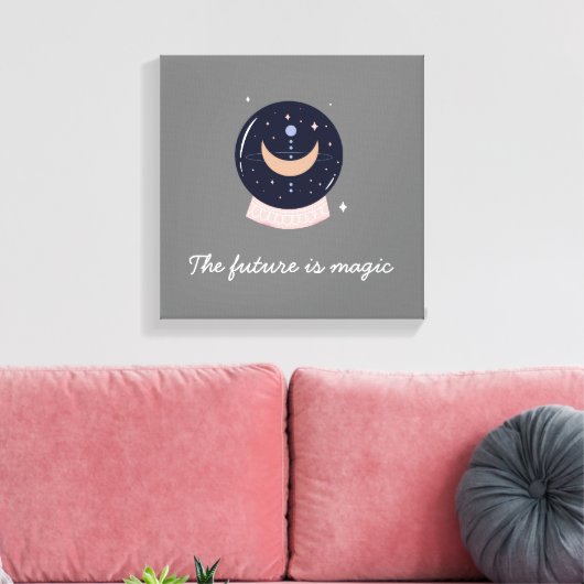 Kristalbal psychisch canvas afdruk (Insitu (Woonkamer))