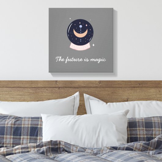 Kristalbal psychisch canvas afdruk (Insitu (Slaapkamer))