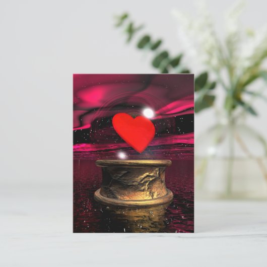 Kristalbal voor liefde - 3D rendering Briefkaart (Staand voorkant)