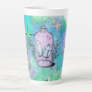 Kristalbeeld grote latte mok, heks, magie, gothic mok