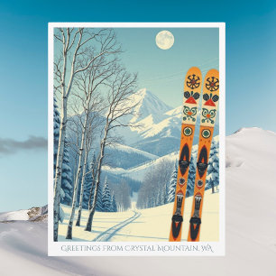Kristalberg Washington Ski vakantie Ansichtkaart Briefkaart