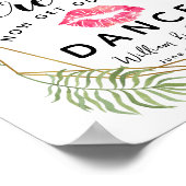 Kristalblad bladerblad Dames BATHROOM trouwbord Poster (Hoek)