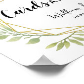 kristalblad met groene bladeren en taarten poster (Hoek)