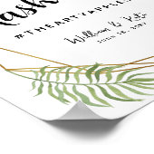 Kristalbladblad sociale media bruiloft/partij poster (Hoek)