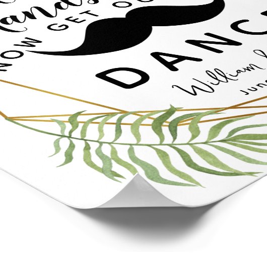 Kristalbladbladerblad GENTLEMEN BATHROOM bruiloft Poster (Hoek)