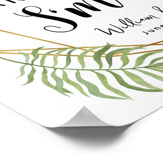 Kristalbladgroen is meer bruiloft of feest poster (Hoek)