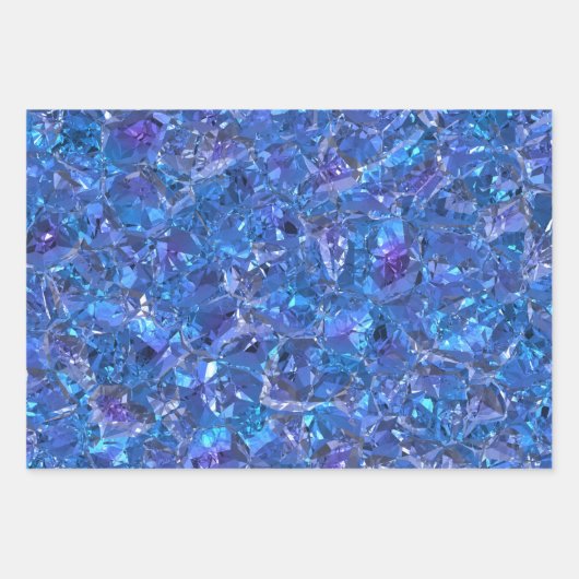 Kristalblauw en paars inpakpapier vel (Voorkant 3)