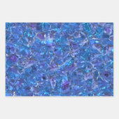 Kristalblauw en paars inpakpapier vel (Voorkant 2)