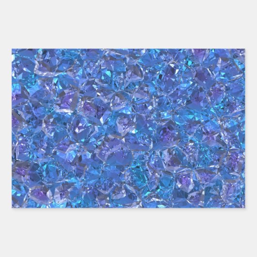 Kristalblauw en paars inpakpapier vel (Voorkant)