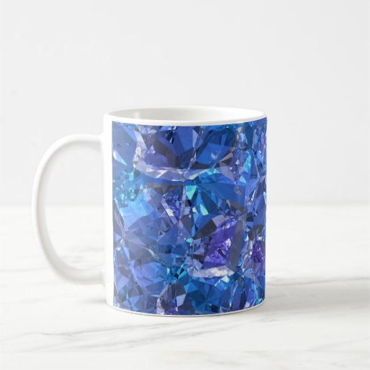 Kristalblauw en paars koffiemok (Links)