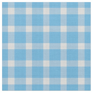 Kristalblauw en wit geruit gingham stof