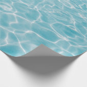 Kristalblauw water cadeaupapier (Hoek)