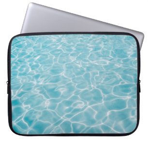 Kristalblauw water laptop sleeve