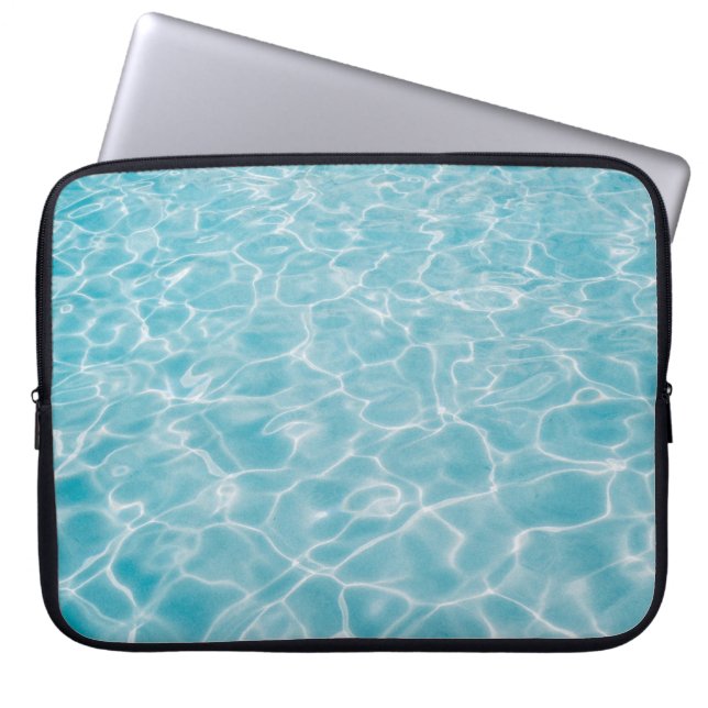Kristalblauw water laptop sleeve (Voorkant)