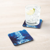 Kristalblauw watereffect bier onderzetter (Rechterzijde)
