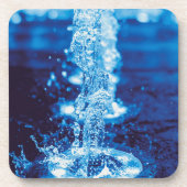 Kristalblauw watereffect bier onderzetter (Voorkant)