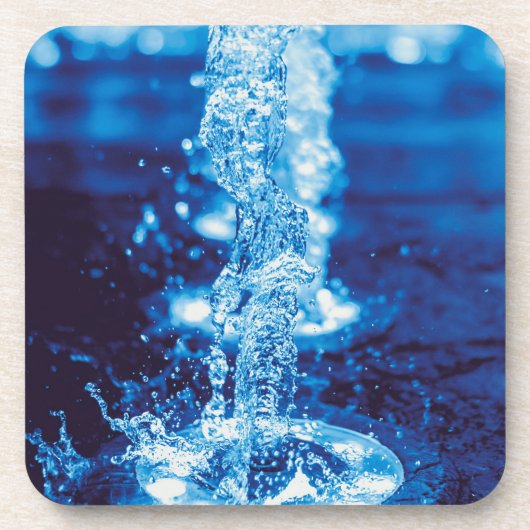 Kristalblauw watereffect bier onderzetter (Voorkant)