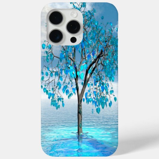 Kristalblauwe Boom Case-Mate iPhone Case (Achterkant)