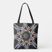 kristalbloem fractal canvas tas (Achterkant)