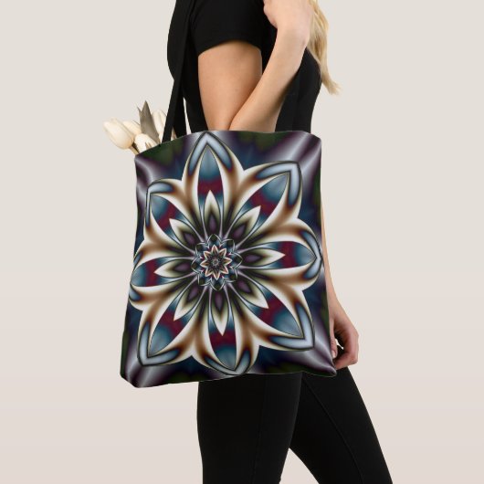 kristalbloem fractal canvas tas (Dichtbij)