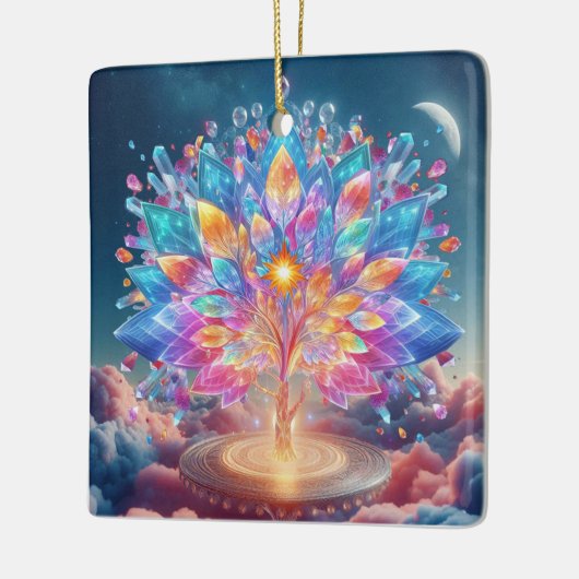 kristalboom keramisch ornament (Links)