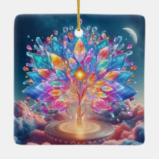 kristalboom keramisch ornament (Achterkant)