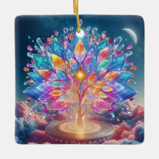 kristalboom keramisch ornament (Voorkant)