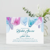 Kristalbride roze en blauwe Pareltjes Vrijgezellen Kaart (Staand voorkant)