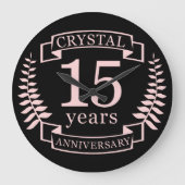 Kristalbruiloft 15 jaar grote klok (Voorkant)