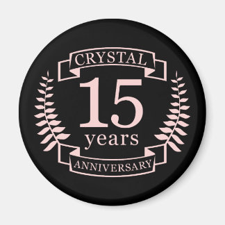 Kristalbruiloft 15 jaar magneet