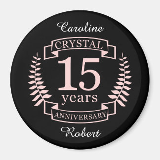 Kristalbruiloft 15 jaar magneet