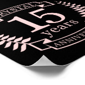 Kristalbruiloft 15 jaar poster (Hoek)