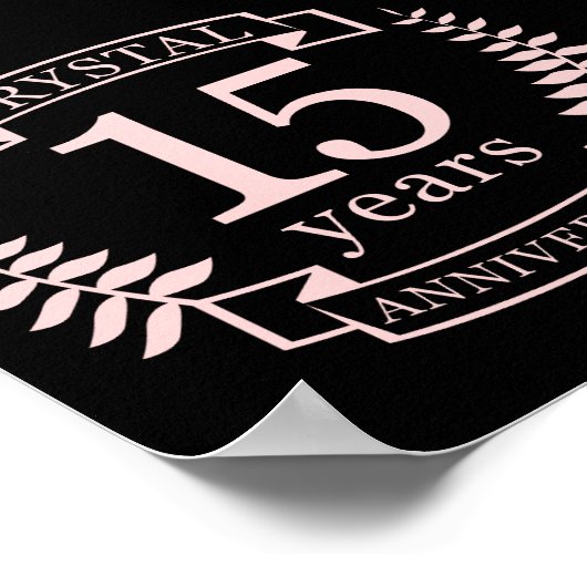 Kristalbruiloft 15 jaar poster (Hoek)