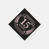 Kristalbruiloft 15 jaar servet (Hoek)