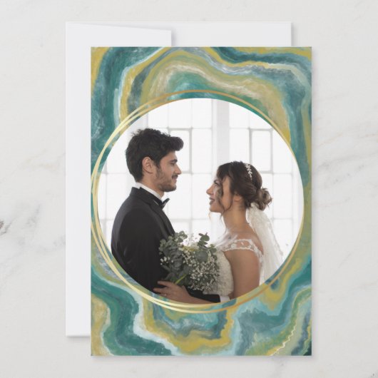 Kristalbruiloft Kaart (Achterkant)