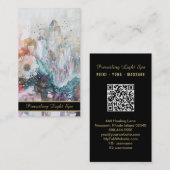 *~* Kristalcluster AP90 Artsy Drip QR Regenboog Visitekaartje (Voorkant / Achterkant)