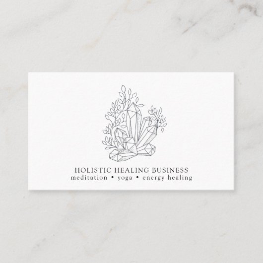 Kristalenergie — Healing Wellness Visitekaartje (Voorkant)
