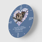 Kristalfotohart 15e trouwdag  ronde klok (Hoek)