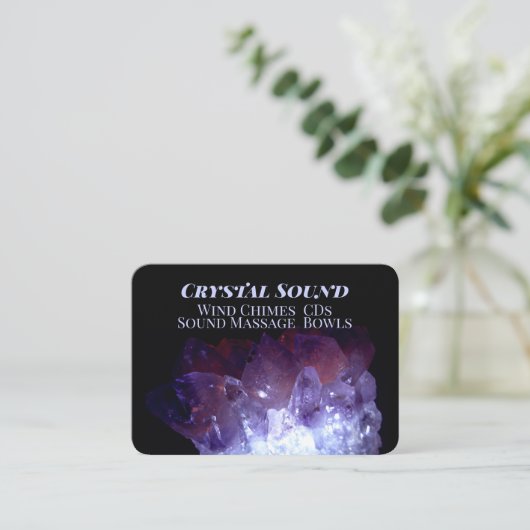 Kristalgeluid - Visitekaartje (Staand voorkant)