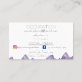 kristalgem visitekaartje (Achterkant)