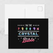 Kristalgenezing Ik ben de Crystal Bible Heal Chakr Briefkaart (Voorkant / Achterkant)